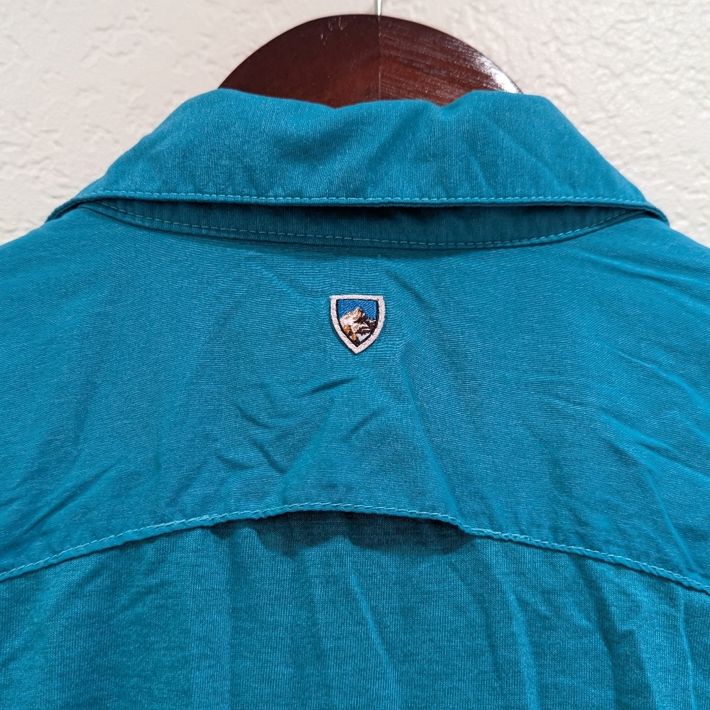 Kuhl Women's Teal Blue Button Up Collared Outerwear Shirt size Small - Picture 7 of 12